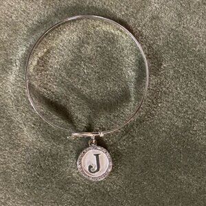 #400 Silver Initial J Bracelet